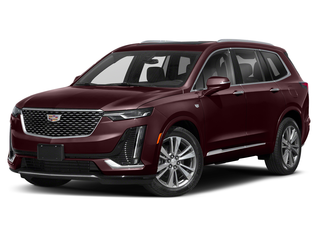 2021 Cadillac XT6 Premium Luxury in Garnet Metallic (Glr) — front three-quarter view