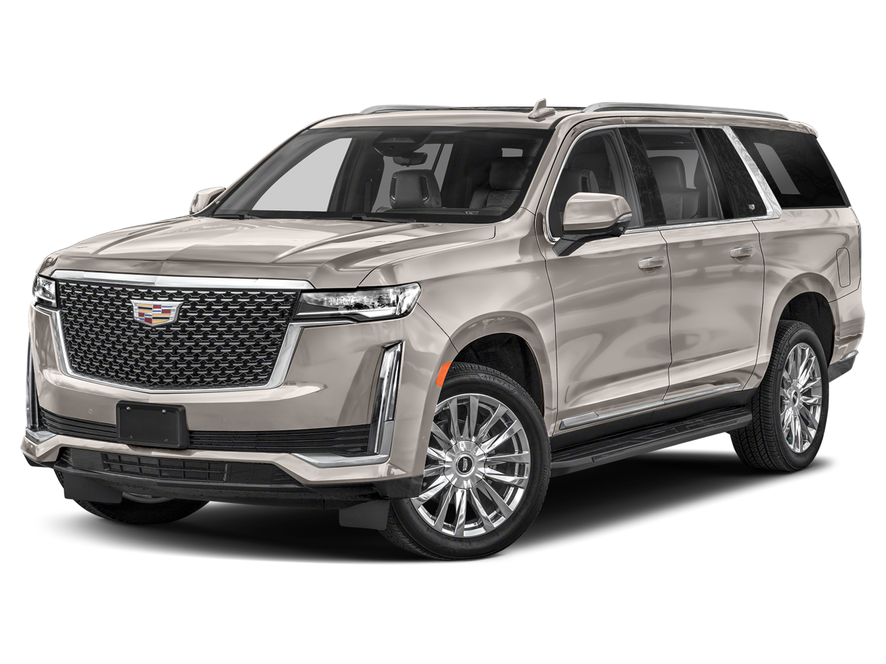 2023 Cadillac Escalade ESV Premium Luxury in Sandstone Metallic (Gjw) — front three-quarter view