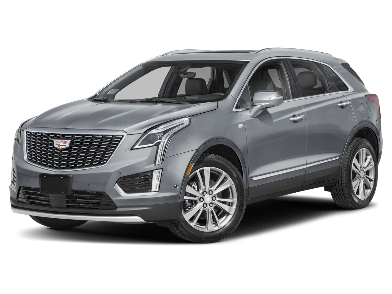 2023 Cadillac XT5 Premium Luxury in Argent Silver Metallic (Gxd) — front three-quarter view