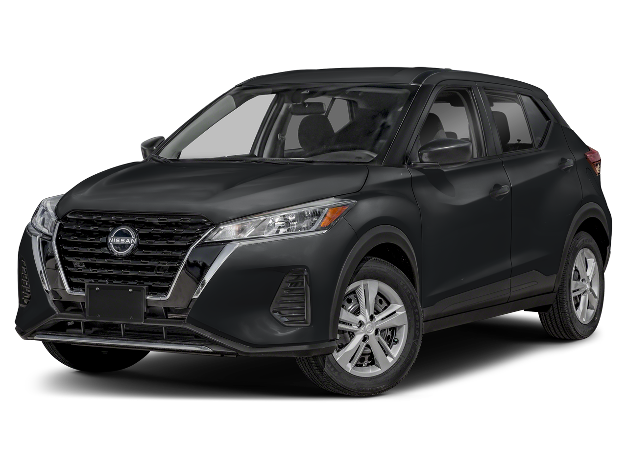 2025 Nissan Kicks Play S in Super Black (Kh3) — front three-quarter view
