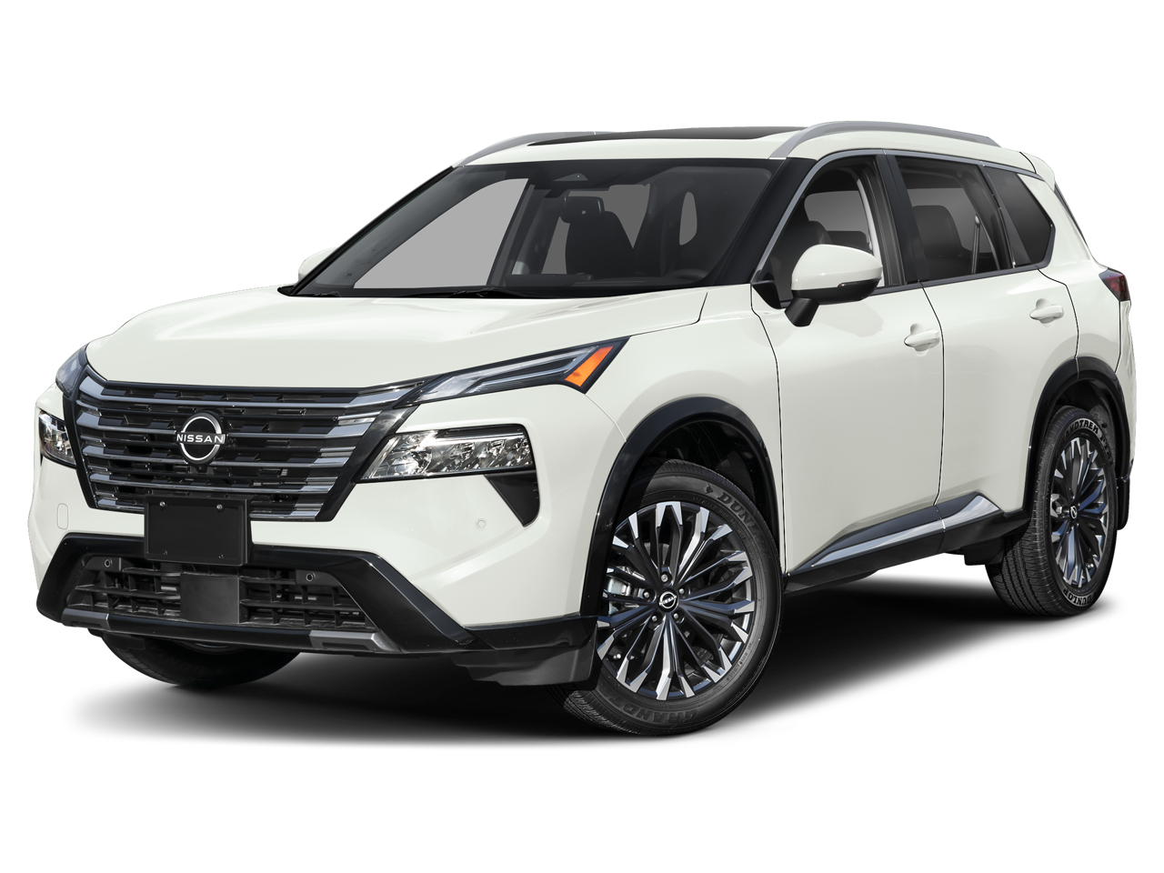2026 Nissan Rogue Platinum in Everest White Pearl Tricoat Qbe — front three-quarter view