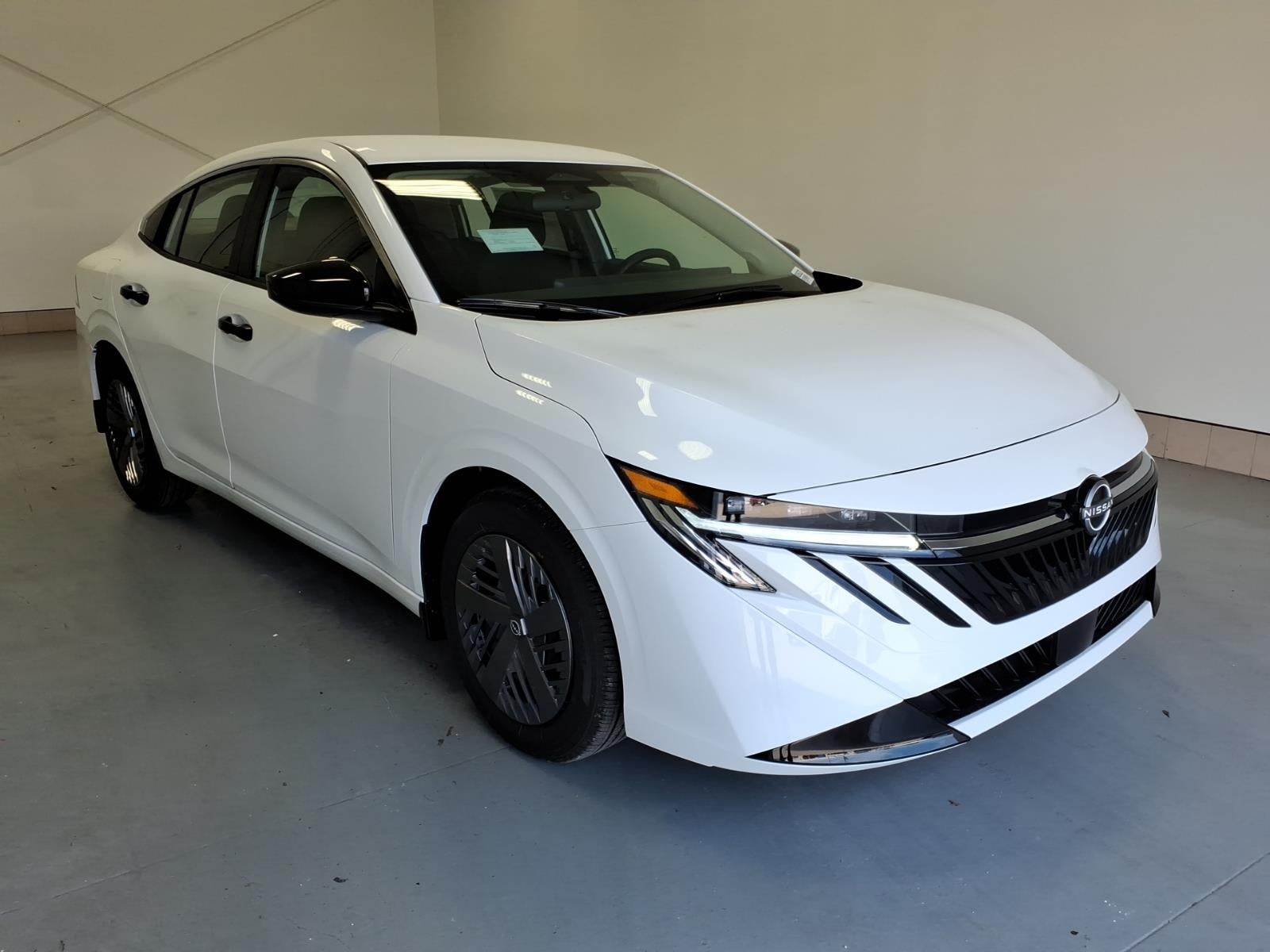 2026 Nissan Sentra S in Fresh Powder Qm1 — front three-quarter view