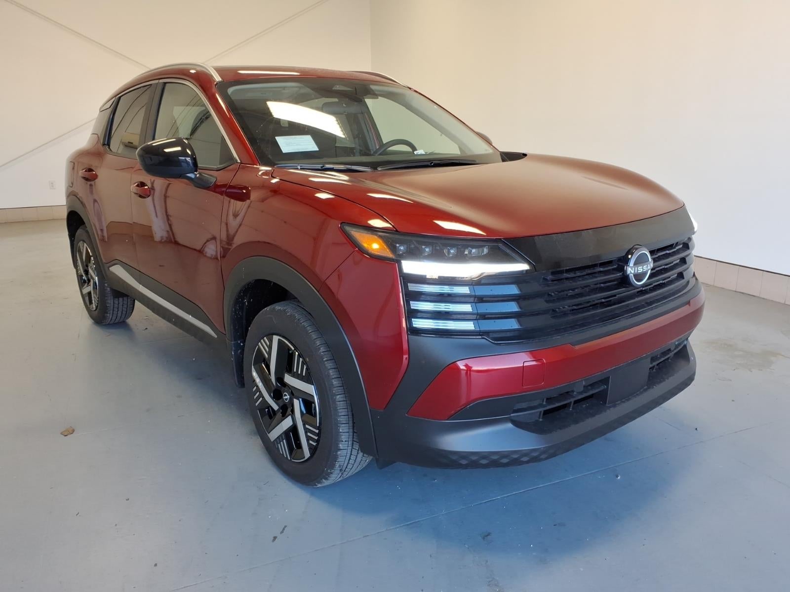 2026 Nissan Kicks SV in Scarlet Ember Tintcoat Nbl — front three-quarter view